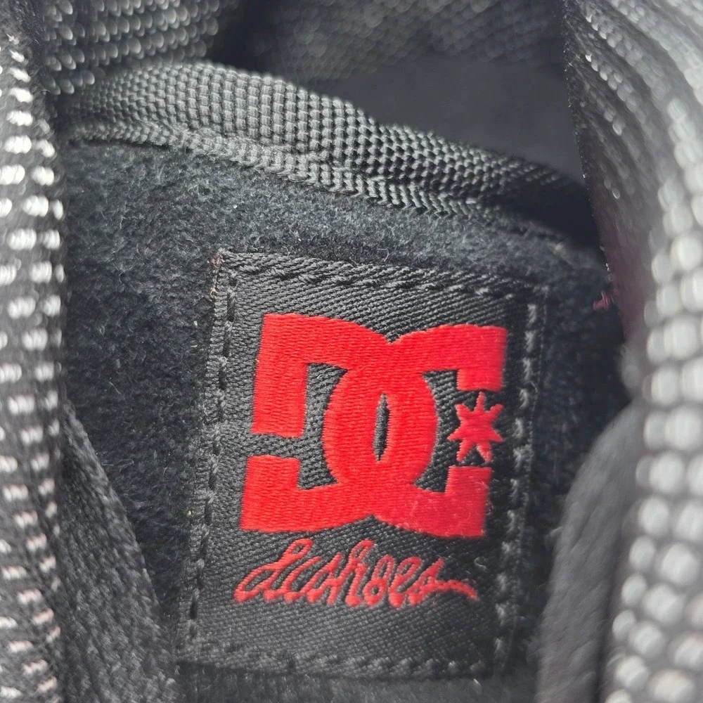 Vintage DC Shoes Womens 6.5 Y2k Skate Manteca 2 Mid Sneakers‎ Leopard Red Black